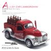 1/32 Ford Pickup Classical Vintage Car Simulation Model Sound and Light Children's Toys Collection Ornaments Gifts