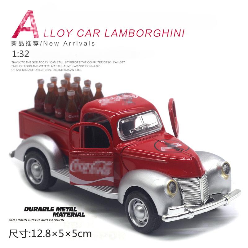 1/32 Ford Pickup Classical Vintage Car Simulation Model Sound and Light Children's Toys Collection Ornaments Gifts