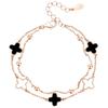 Four-leaf Clover Agate Bracelet