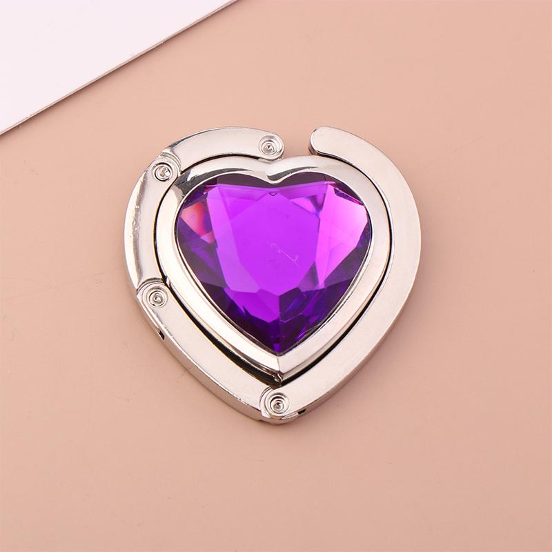 Heart Shaped Folding  Handbag Hook Bag Hanger Portable Foldable Table Hook Organizer Table Side Hooks Bag Accessories