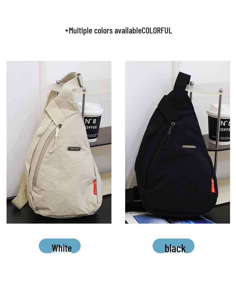 Trendige Damen Nylon Crossbody Brusttasche mit breitem Riemen und hochwertigem Buchstaben-Design