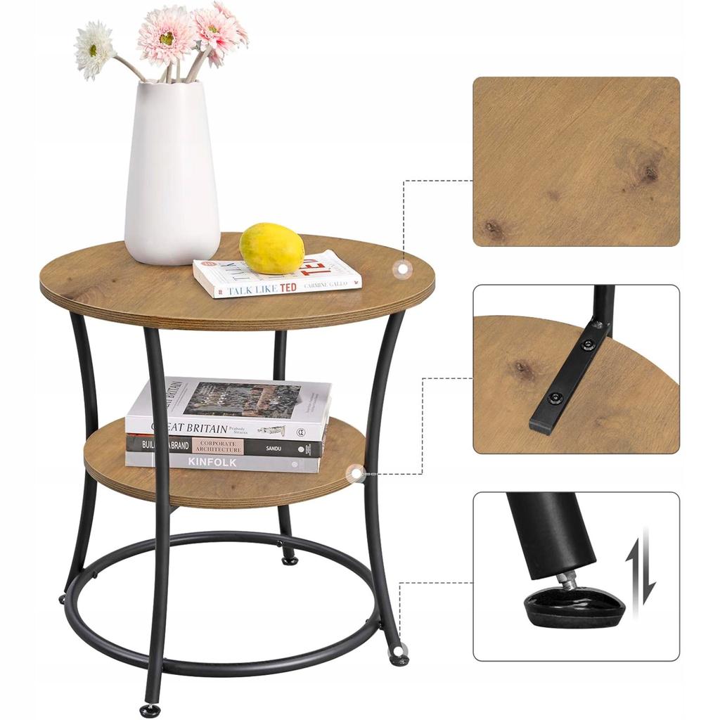 Ława Stolik Kawowy Artisan-Czarny Z Półką Styl Industrialny Loft Rustykalny