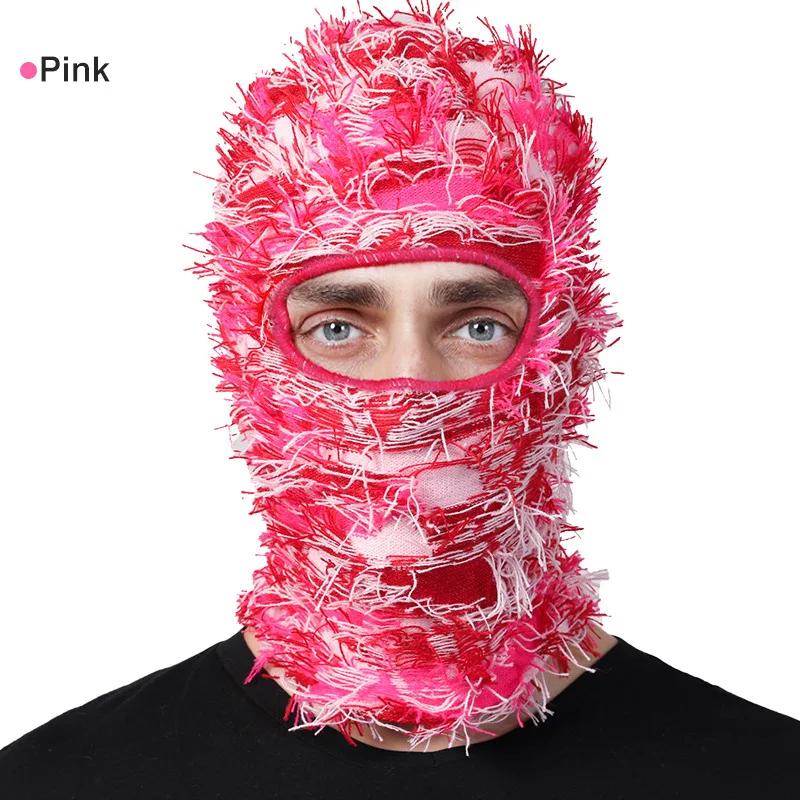 Used Balaclava Skimaske, Shiesty Yeat Airsoft Custom Camouflage Gestrickte Gesichtsmaske für Männer/Frauen