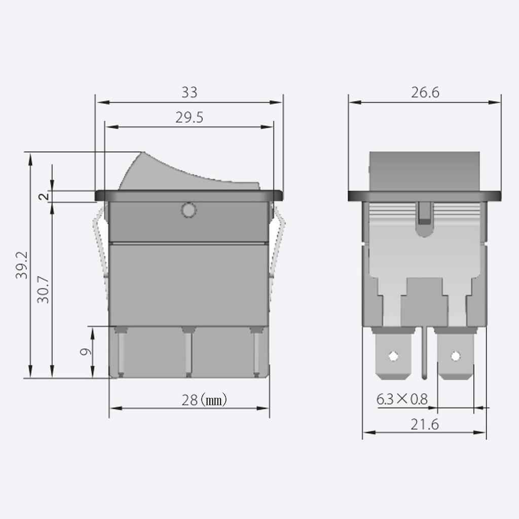 HY12-9-4 Rocker Switches On-Off Pushbutton Switch from KEDU Arc Switches for Electric Welding Machine and Household Appliances 125/250V 20A 2HP CE