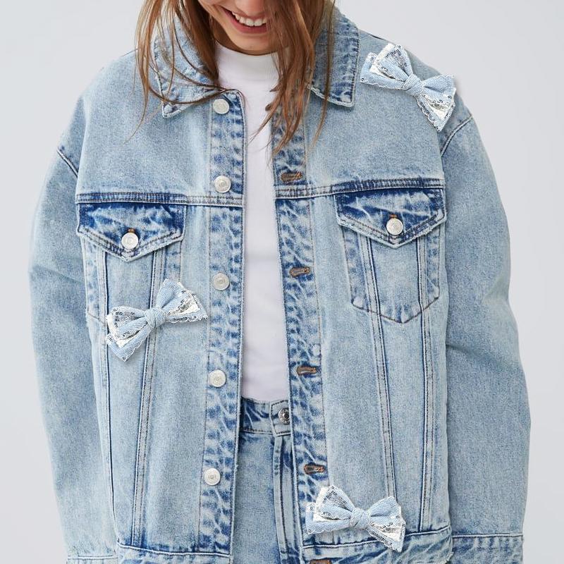 4cmx10Yards Denim Shiny Sequin Tassel Design Gift Wrapping DIY Materials Scrapbooking 1 Roll