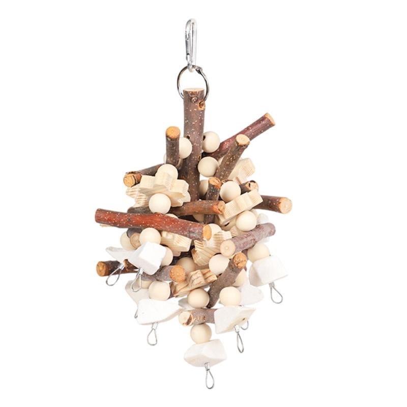Pet Bird Chew Toy Natural Corncob Wood Beads for Cockatiel Conure Cockatoos Teeth Grinding Perfect for Cage Bird