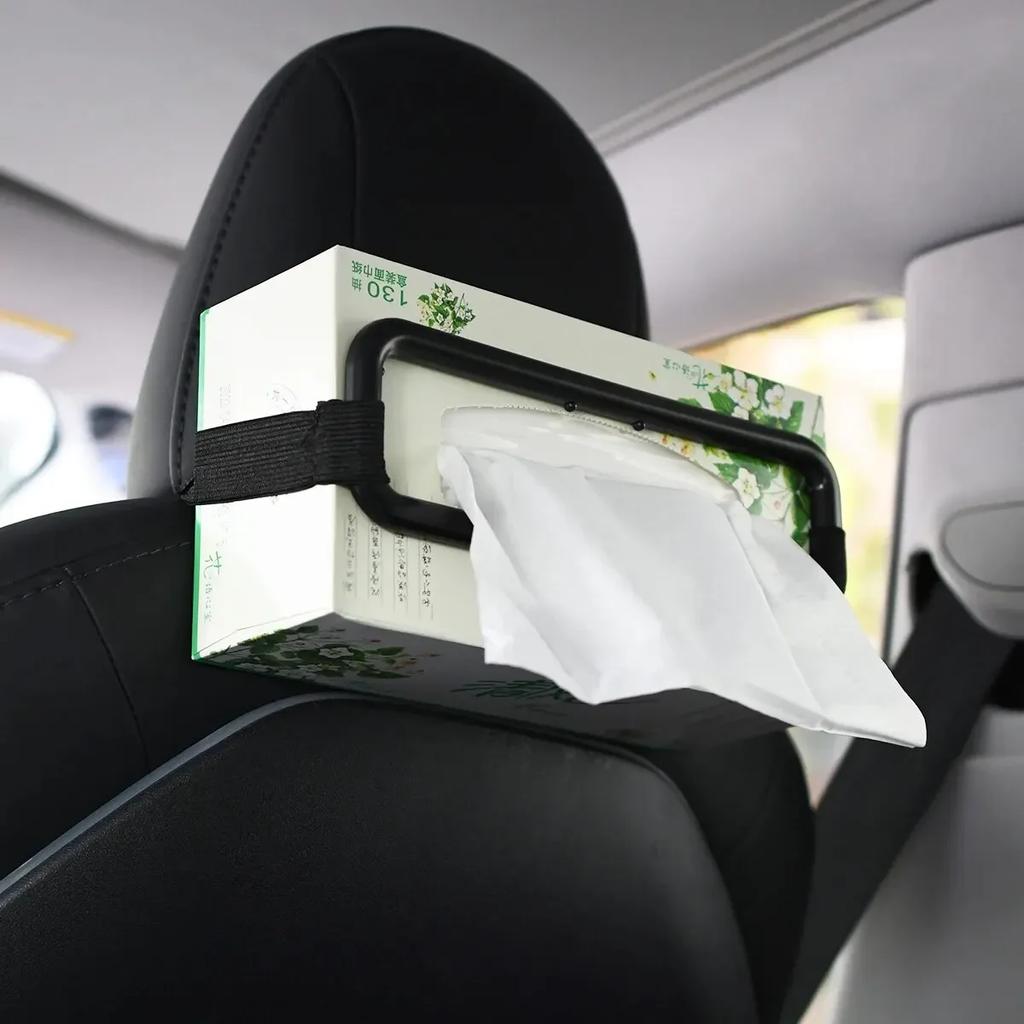 Car Tissue Rack Clip For Car Universal Sun Visor Napkin Box Seat Back Tissue Holder Auto Interior Elastic Hanging Paper Cover