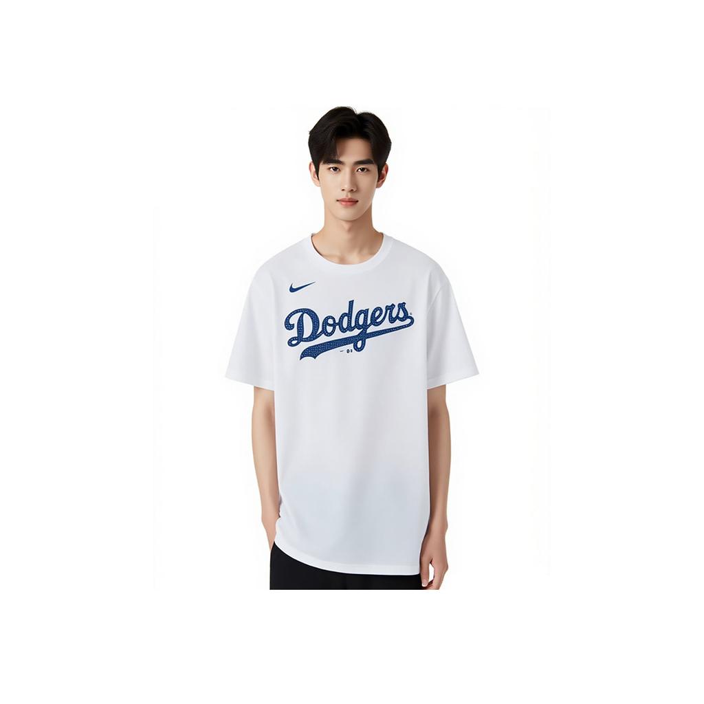 Nike MLB Tričko Los Angeles Dodgers Shohei Ohtani Ležérní Všestranné Jednoduché Krátký rukáv Dětské Topy Bílé 3Z3B7HN00-LADSO