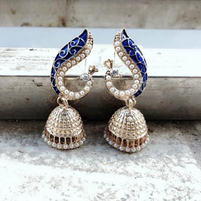 1 Paar baumelnde Ohrringe, Pfauenlaterne, für Damen, alle passend, Kunstperlen, Ohrstecker, Schmuck