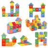 Children Building Houses Building Blocks Assembling Toys Puzzle Large Particle Blocks Wall and Window Models Puzzle for Kids Toy