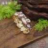 New Enamel Geometric Oval Petal Elastic Bracelet Women's Fashion High Sense Autumn and Winter Versatile Bracelet