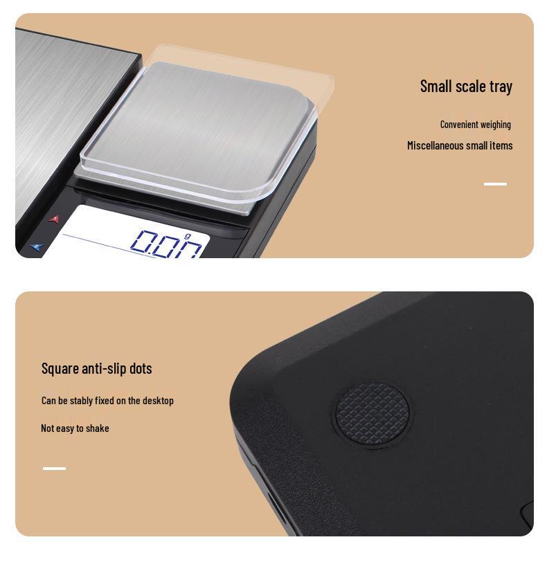 Dual-Platform Precision Kitchen Scale: Digital Food and Counting Scale with Dual Display.