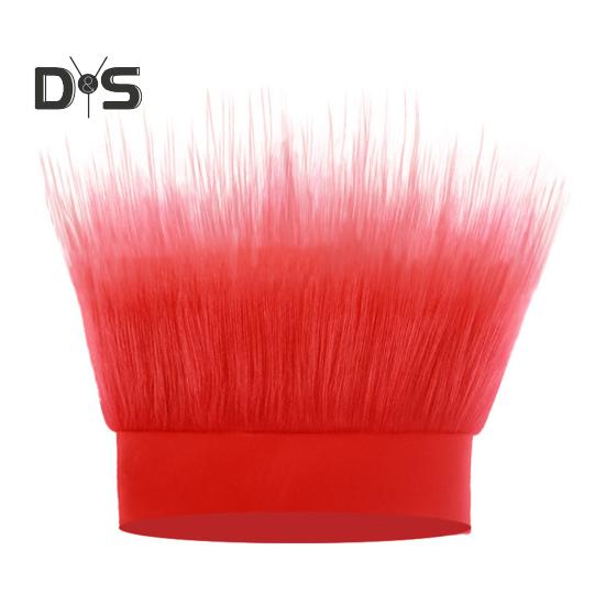 

Мягкая плюшевая повязка на голову, реквизит для костюма, реквизит для выступлений в стиле хип-хоп, клубная вечеринка, эластичная шапка-парик, имитация шапки-бини с короткими волосами красный