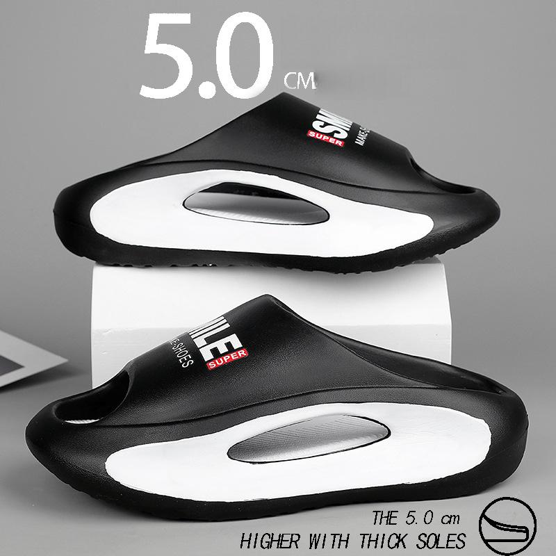 

New Arrival Summer Men Women Couples Slippers Thick Bottom Beach Slippers Comfortable EVA Soft Sole Non-slip Flip Flops 36-37