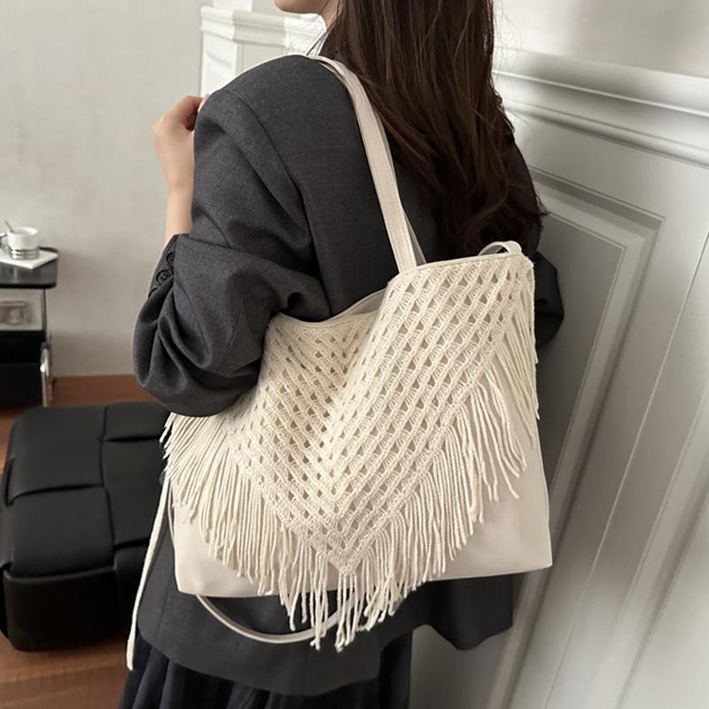 Bolsa de Palha Tecida Bolsa Feminina Bolsas de Ombro de Couro Moda Bolsas Tote de Grande Capacidade Bolsas Transversais Bolsas de Mensageiro de Viagem