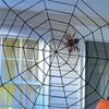 Halloweenská dekorace pavučiny Dekorace baru Svítící velká pavučina Parodie Záludná hračka Simulace Plyšová pavučina