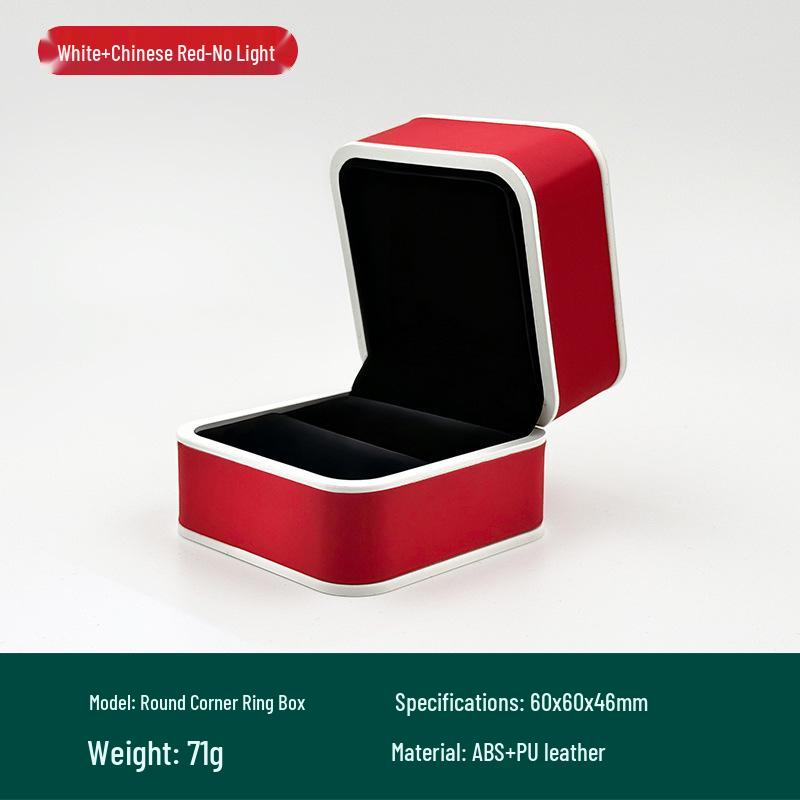 Creative LED Light Jewelry Ring Box with Illuminated Display