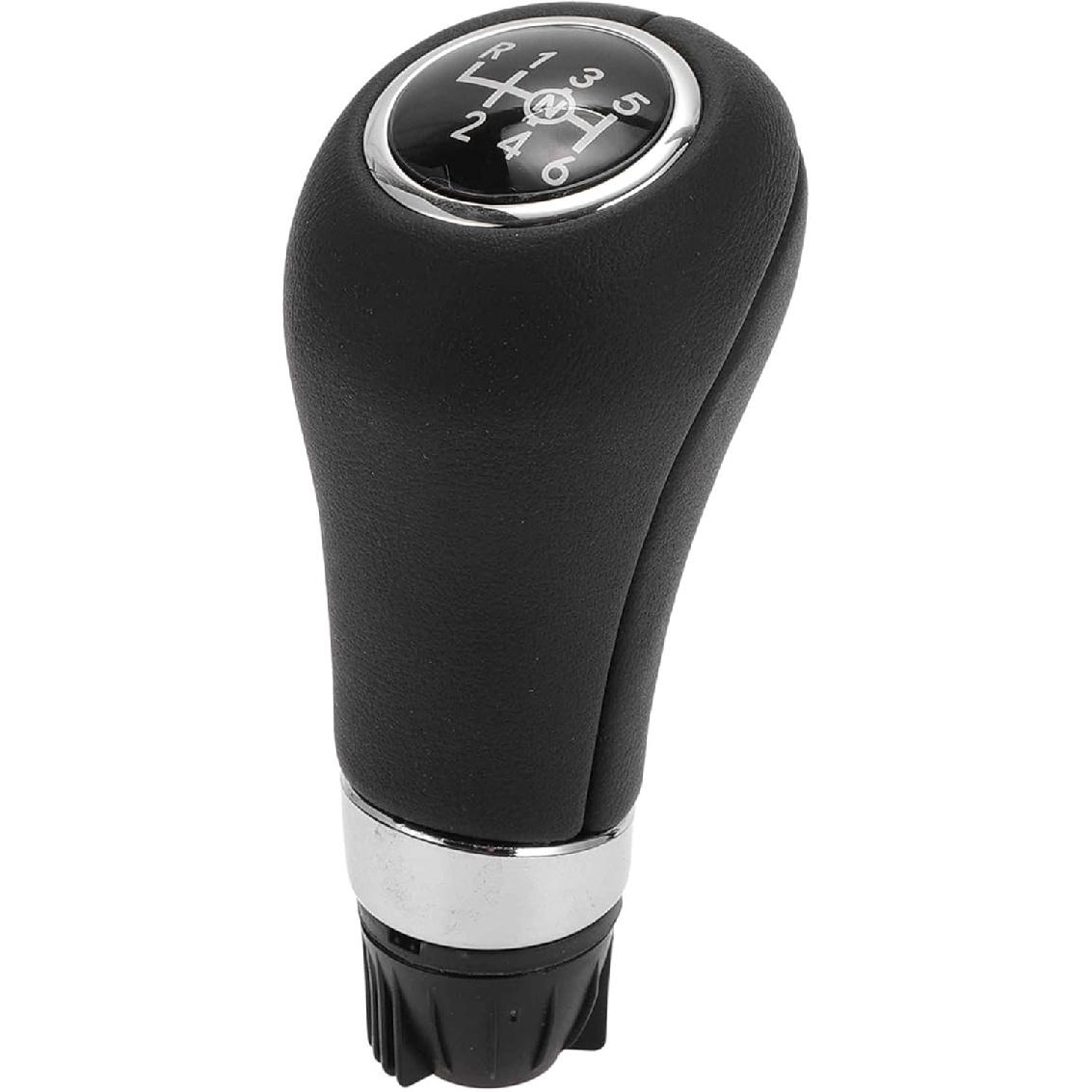 

6 Speed Manual Gear Shifter Knob for Mercedes-Benz C180 C200 C250 C350 Plastic Faux Leather Automotive Gearbox Stick Shifter Lever Knob Black