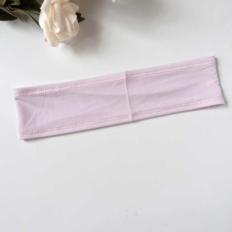 Bentiță Yoga Mătase de Gheață Transfrontalieră: Bentiță de transpirație de culoare uni pentru fitness, spălarea feței și prinderea părului