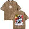 Camisetas Vintage Lavadas de Anime Gachiakuta Rudo Zanka Enjin para Hombre y Mujer, Camiseta Oversize de Manga, Ropa Urb 2096