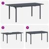 Garden Dining Set 7 pcs Anthracite Poly Rattan