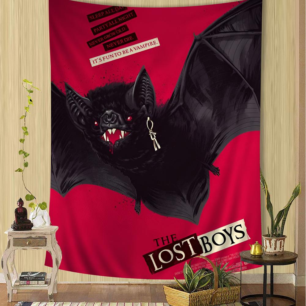 Lost Boys 1987 Movie Anime Tapestry Hippie Flower Wall Carpets Dorm Decor Cheap Hippie Wall Hanging