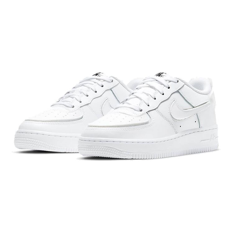 Nike Air Force 1/1 GS White Kids Sneakers Black DB2812-100