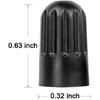 Dsycar 30 Pack TPMS Tire Valve Stem Caps, Black Plastic Long Stem Caps for TR20008 TPMS Valve Caps with Rubber Gasket