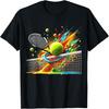 Fun Colorful Tennis Crew Tie Dye Graphic Tee Men Women Kids T-Shirt