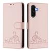 For Samsung Galaxy A16 4G/Galaxy A16 5G Case with Strap RFID Blocking Leather Wallet Phone Cover Cat Mouse Pattern