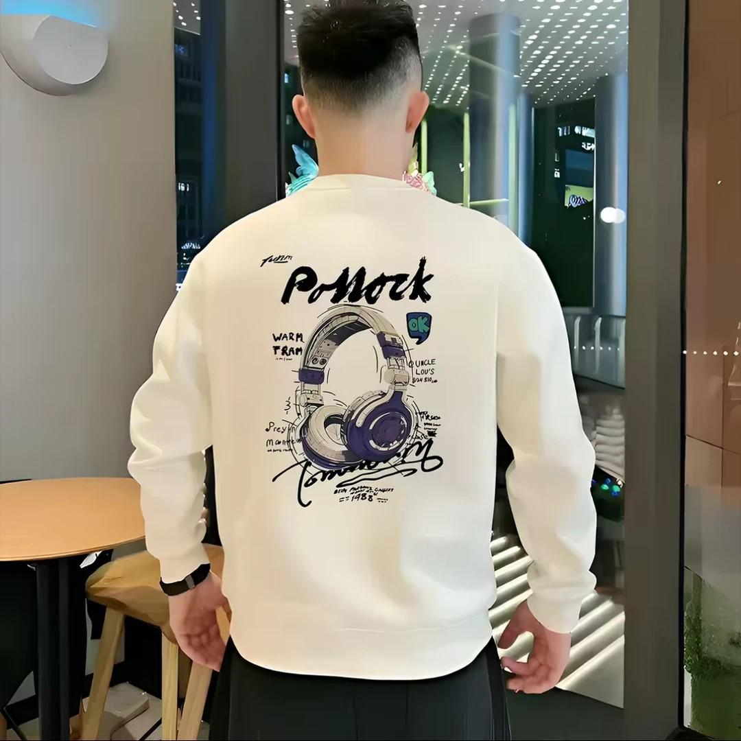 Men s 2025 Slim Fit Hoodie - Trendy American High Street Casual Pullover XL