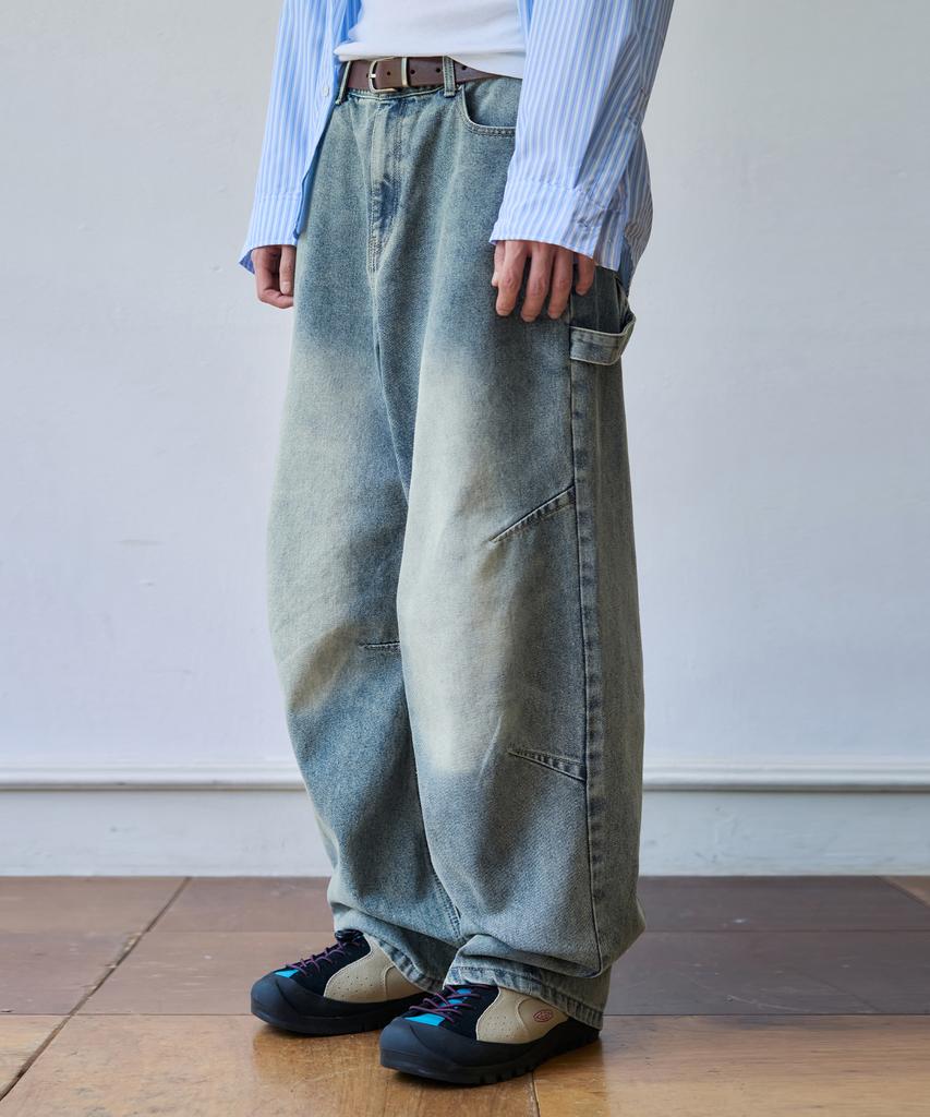 Awodeijeu Assemble Wide Balloon Denim Pants [Light Blue]