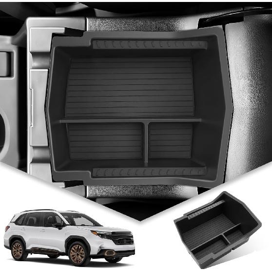 BIBIBO 2025 2026 Forester Center Console Organizer for 2025+ Subaru Forester Premium/Sport/Limited/Touring Console Tray 2025 Subaru Forester Insert Black-1Pack