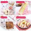 50 Stück/Los Wachspapier Lebensmittelqualität Fettpapier Lebensmittelverpackungen Geschenkpapier für Brot Süßigkeiten Kuchen Burger Pommes Ölpapier Backwerkzeuge