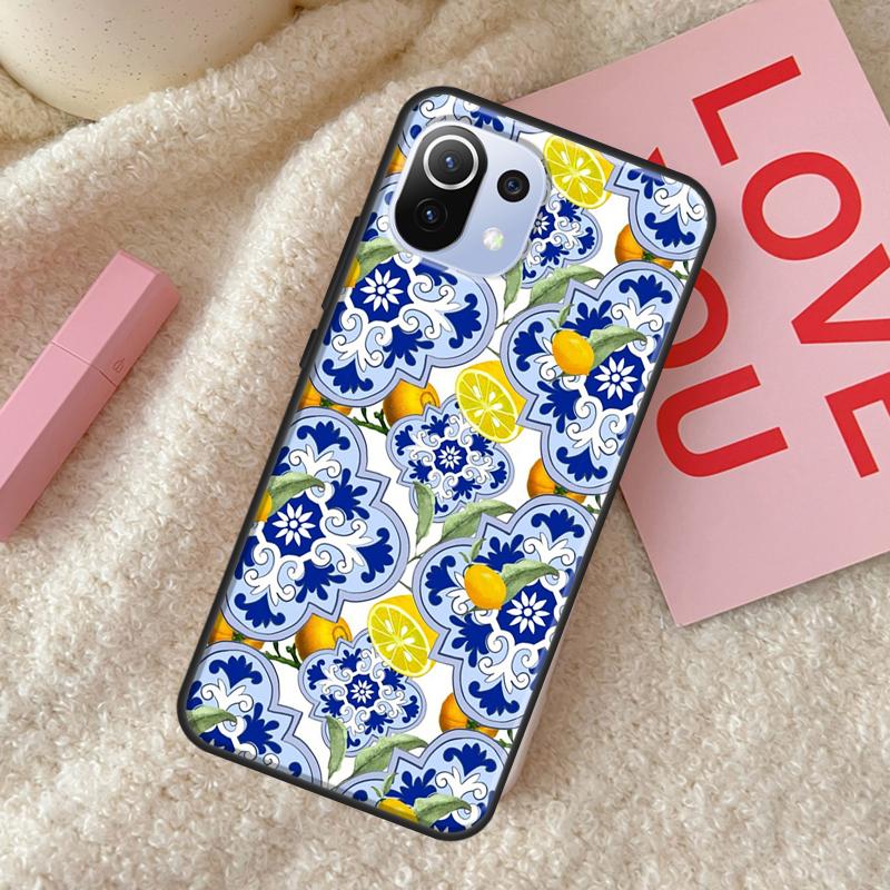Mediterrane Zitrone Hülle für POCO X5 X3 X4 F5 Pro F3 F4 GT C40 M5s Handyhülle für Xiaomi 13 11T 12T Pro 12 Lite