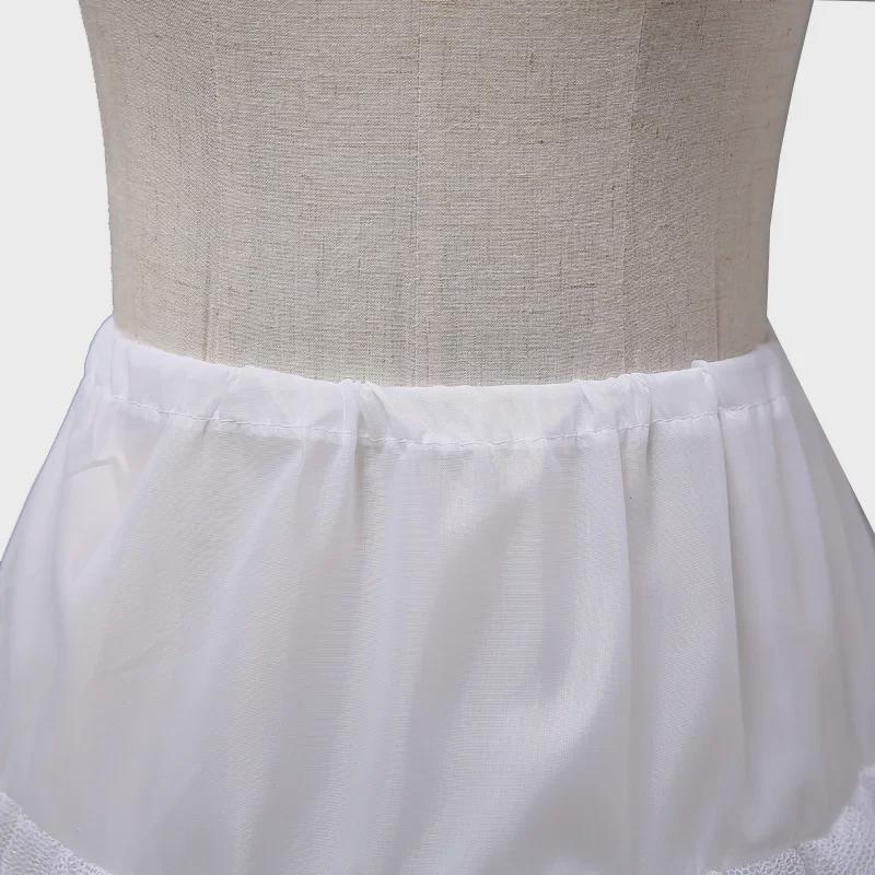 Large Two-Layer White Boneless Flower Girl Princess Skirt - Performance Costume Skirt for Girls