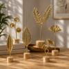 Flower Wrought Iron Ornaments Metal Art Ginkgo Leaf Ornament  Scandinavian Style