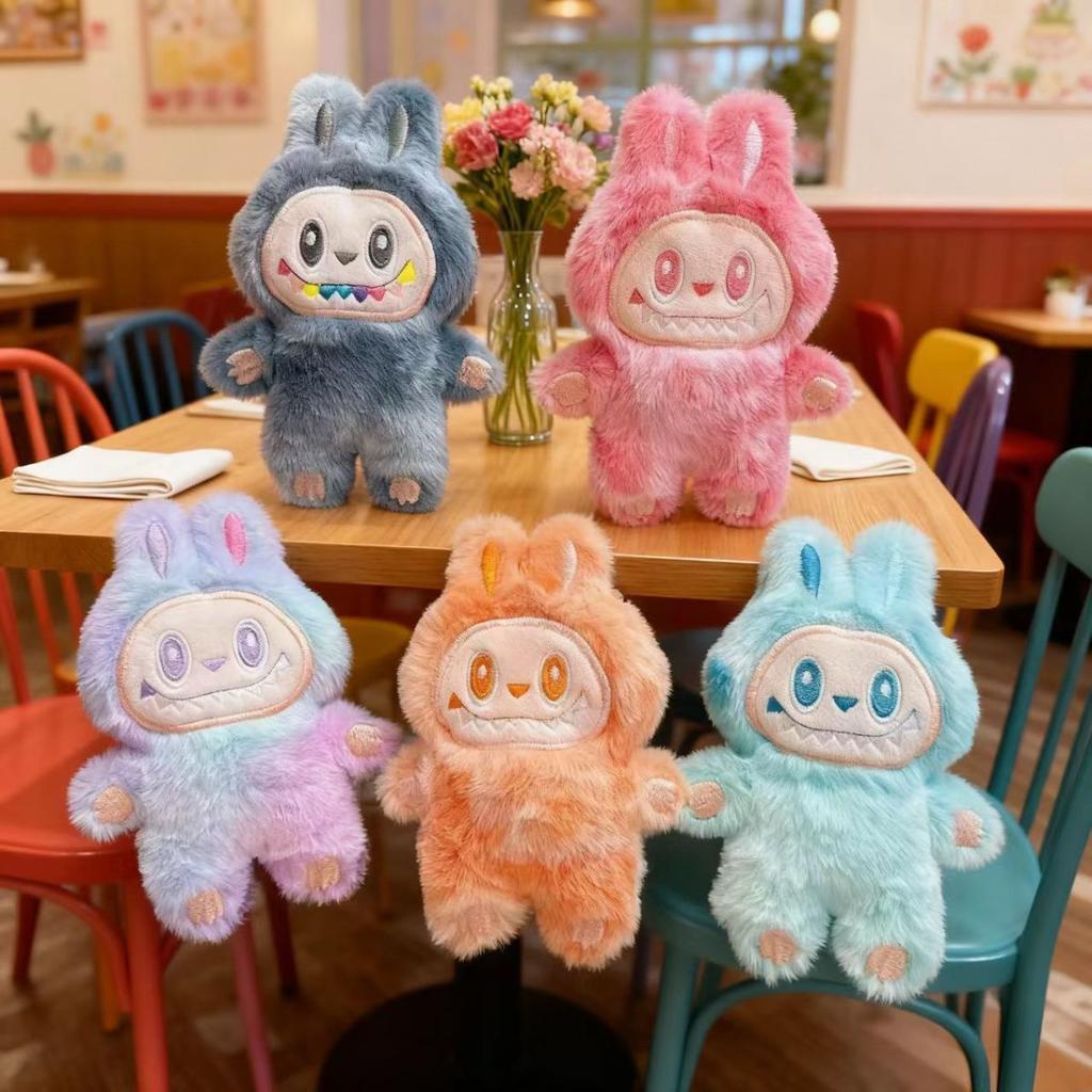 Cute La Cloth Squeezing Doll Pendant Cartoon Bubble Mate Keychain Pendant Grab Doll Machine Toy