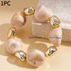 1PC European and American acrylic smudge irregular geometric beaded bracelet retro ethnic style niche high sense