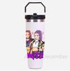 30Oz Anime K-Pop Large Capacity Portable Car Cup Stainless Steel Thermos Cup with Straw Handle Travel Sports Water Bottle Vacuum Flask