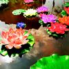 1PCS Lifelike Multi-color Lotus Floating Foam Flowers, Suitable for Ponds and Aquariums, 4-inch Garden Decoration Festival Decor