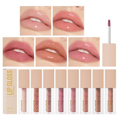 Water Gloss Mirror Lip Gloss, Moisturizing and Moisturizing Dudu Lip Pearlescent Fine Glitter Lip Gloss