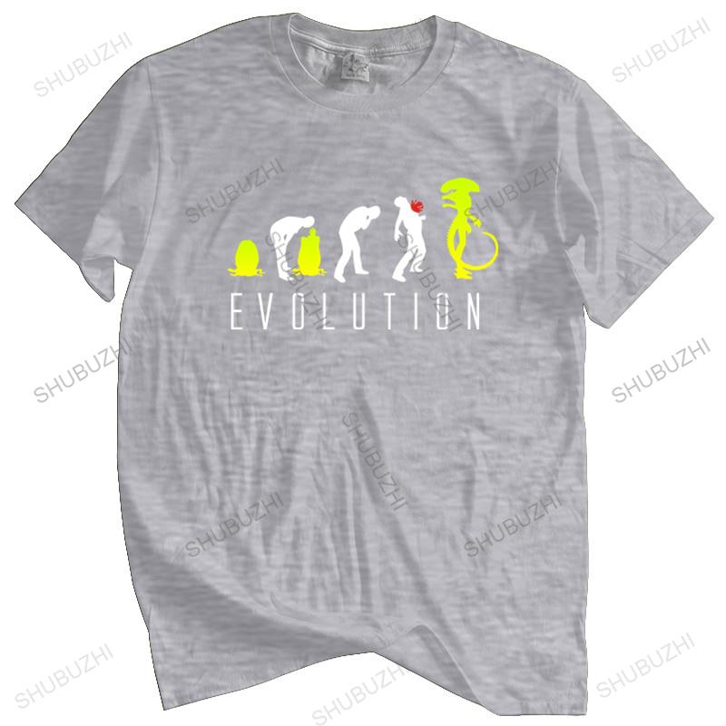 cotton tshirt men summer tees Evolution of Alien Funny Mens SciFi T Shirt men cotton tshirts Funny Top Tees Mens Tshirt