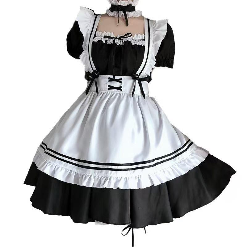 Maid Outfit Cute Student Maid Lolita Maid Boss Dress Set Two-dimensional Plus Size