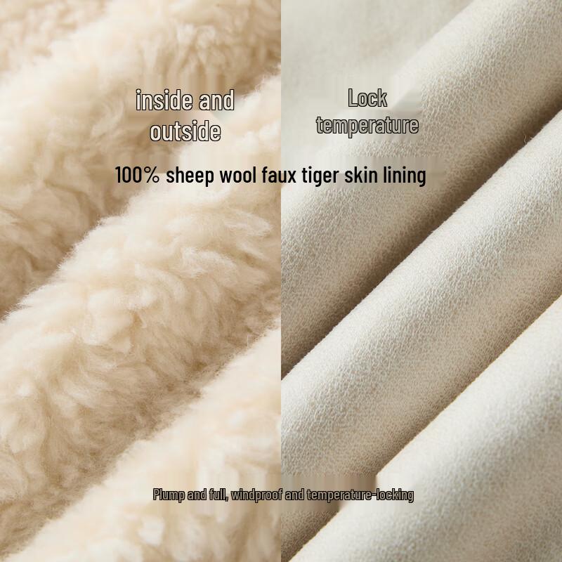 SANCITY 2025 Winter Wollmischung Kunstpelz Kurzmantel