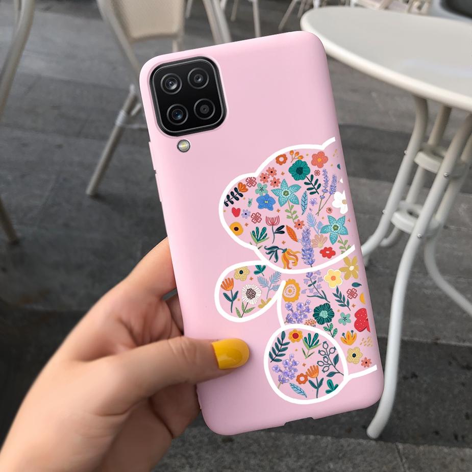 Für Samsung Galaxy A12 Hülle M12 F12 Cue Süßigkeiten Bemalte Abdeckung Weiche Silikon Handyhülle Für Samsung A12 M 12 GalaxyA12 Coque Bumper