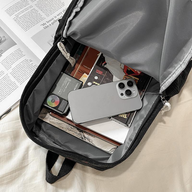 Damen Cordrucksack Erdbeerdruck Studenten Schultasche