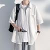 Men's Casual Short Sleeve Ice Silk Shirt - Handsome, Trendy Summer Jacket