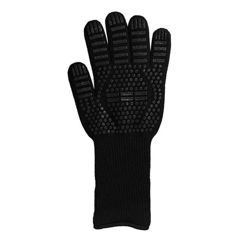 BBQ Grill Gloves High Temperature Resistance Kitchen Microwave Oven Mitts 500 800 Degree Fireproof Non-Slip Barbecue Gloves