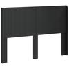 Headboard Black Engineered Wood